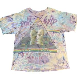 Rare 1994 Pink Floyd Division Bell Tie-Dye‎ Tour Tee Single Stitch Short Hills